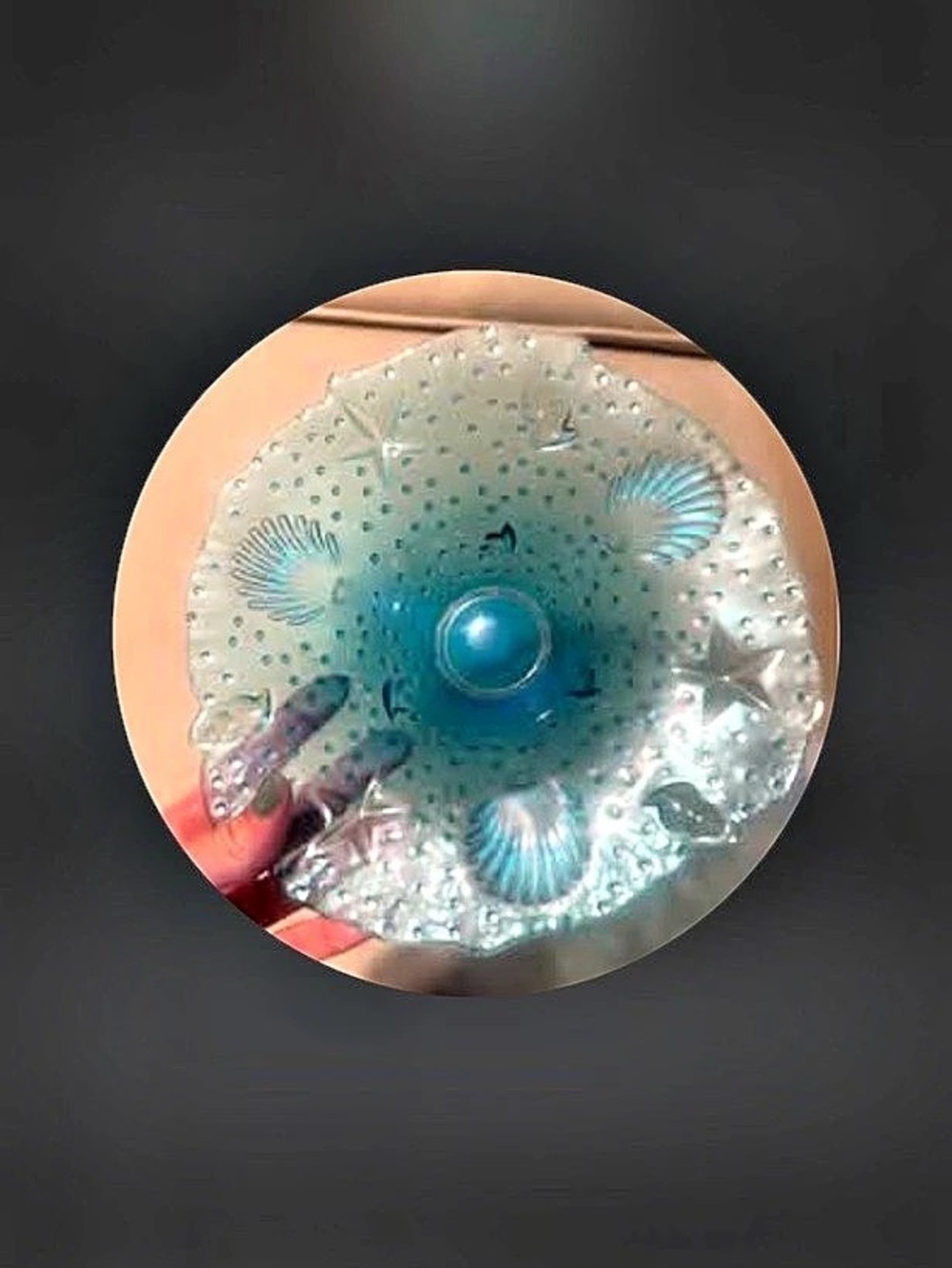 Blue & Clear Art Bowl